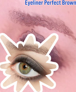 Natural brown eyeliner look